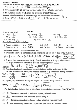 Review Sheet answers - Parkway C-2
