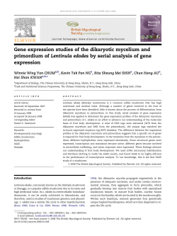 Gene expression studies of the dikaryotic mycelium and primordium