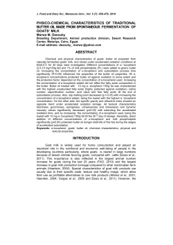 storage stability of traditional butter oil produced from spontaneous