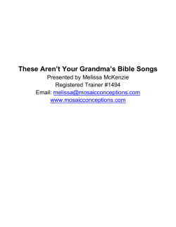 These Aren`t Your Grandma`s Bible Songs
