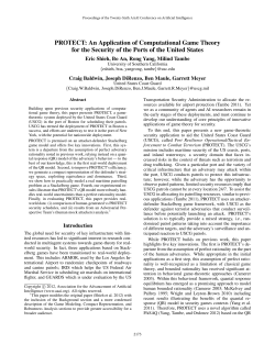 PROTECT: An Application of Computational Game Theory for the