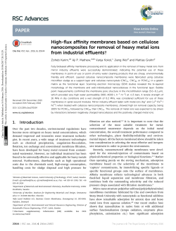 High-flux affinity membranes based on cellulose
