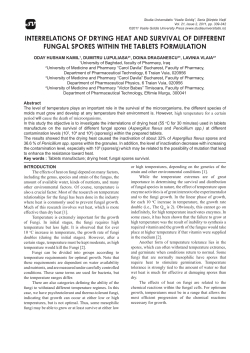 interrelations of drying heat and survival of different fungal spores