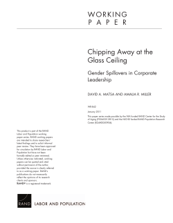Chipping Away at the Glass Ceiling: Gender