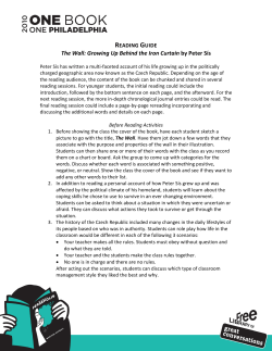 Reading Guide for THE WALL Growing Up Behind the Iron Curtain