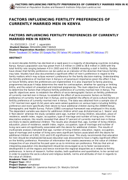 factors influencing fertility preferences of currently married men in