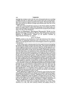 A Note on Hesselman`s `Barrskogens Humustacke` (Study on the