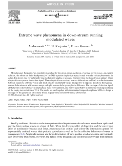 Extreme wave phenomena in down-stream running modulated waves