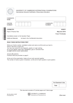 UNIVERSITY OF CAMBRIDGE INTERNATIONAL EXAMINATIONS
