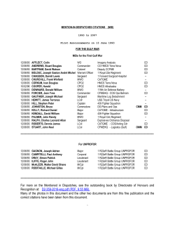 For more on the Mentioned in Dispatches, see the outstanding book