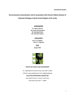 Environmental contamination and its association with Chronic