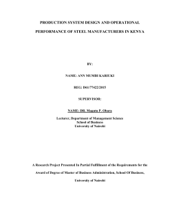 Production system design and operational performance of steel