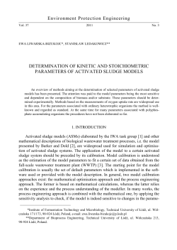 Determination of kinetic and stoichiometric parameters of activated