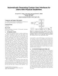 Automatically Generating Custom User Interfaces for Users With