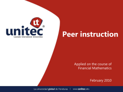 Peer instruction