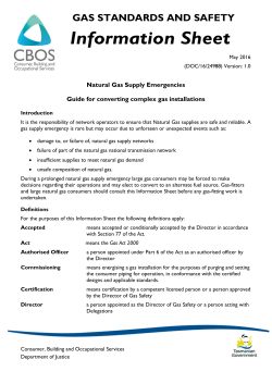 Natural gas supply emergencies guide for converting complex gas