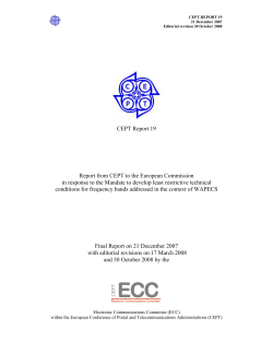 CEPT Report 19 - ECO Documentation Database