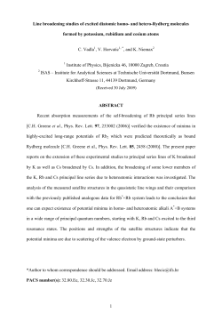 Line Broadening Studies of Homo- and Hetero
