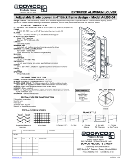 Adjustable Blade Louver in 4&rdquo; thick frame design - Model A-LEG-04