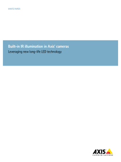 Built-in ir illumination in axis` cameras