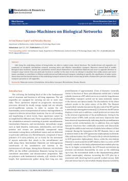 Nano-Machines on Biological Networks