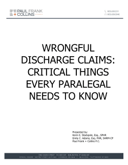 Handout - National Federation of Paralegal Associations