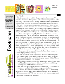 Summer 2013 - Livingston Public Library