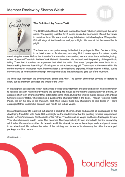 Member Review by Sharon Walsh