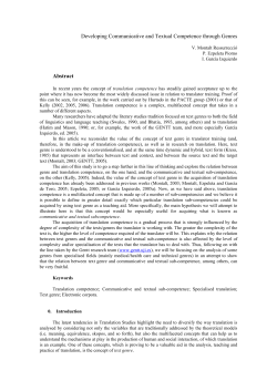 Developing Communicative and Textual