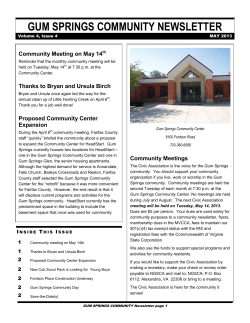 gum springs community newsletter