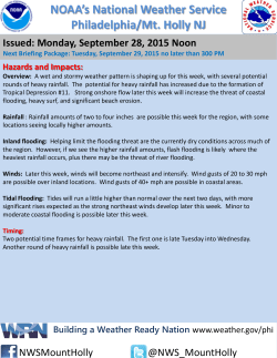 National Weather Service Weather Briefing Monday September 28