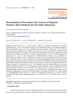 Determination of Peroxidase-Like Activity of Magnetic Particles