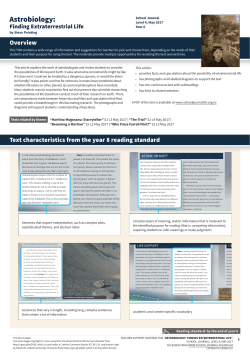 Astrobiology - Literacy Online