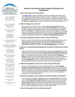 Questions and Answers About Rotator Cuff Disease and Impingement