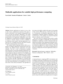 Malleable applications for scalable high
