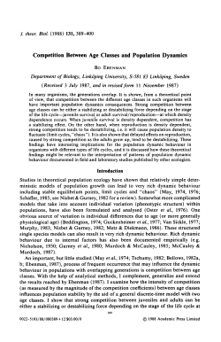 Competition Between Age Classes and Population Dynamics