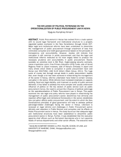 THE INFLUENCE OF POLITICAL PATRONAGE ON THE