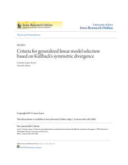 Criteria for generalized linear model selection based on Kullback`s