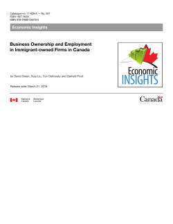 Business Ownership and Employment in Immigrant