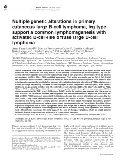 Multiple genetic alterations in primary cutaneous large B
