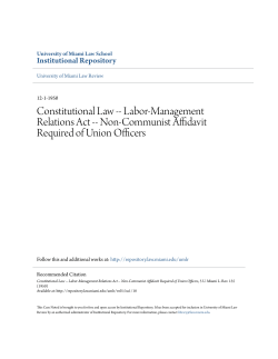 Constitutional Law -- Labor-Management Relations Act -