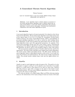 A Generalized Threats Search Algorithm Tristan