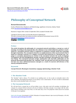 Philosophy of Conceptual Network
