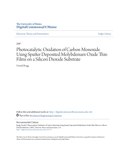 Photocatalytic Oxidation of Carbon Monoxide Using Sputter