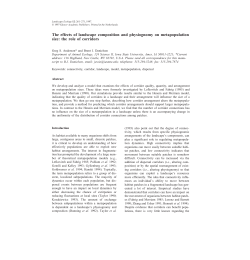 The effects of landscape composition and physiognomy on