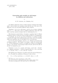 Generating units modulo an odd integer by addition and subtraction