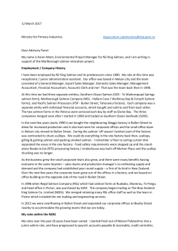 Karen Mant - Marlborough salmon relocation proposal