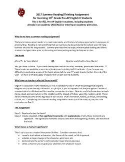 10th Grade Pre-AP English II
