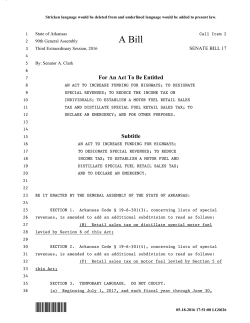 SB17 - Arkansas General Assembly