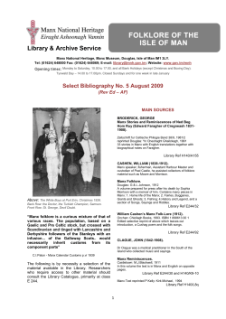 Folklore - Manx National Heritage